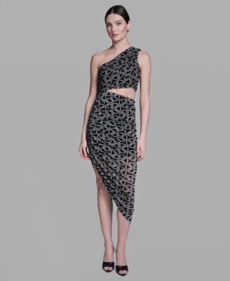 Women's One-Shoulder Midi Dress
