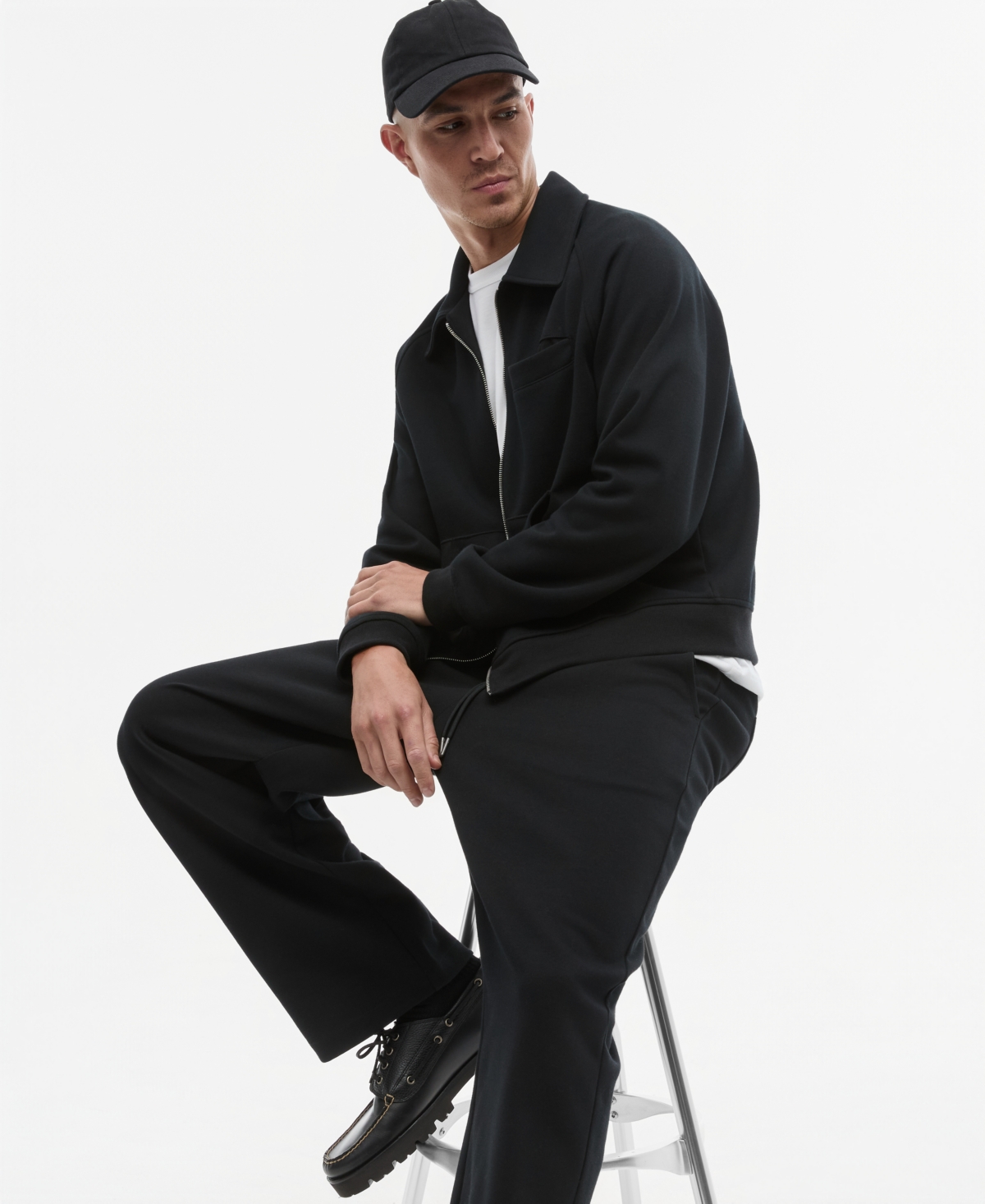 Mode of One Men's Relaxed-Fit Sweatshirt-Knit Jacket, Macy's Exclusive