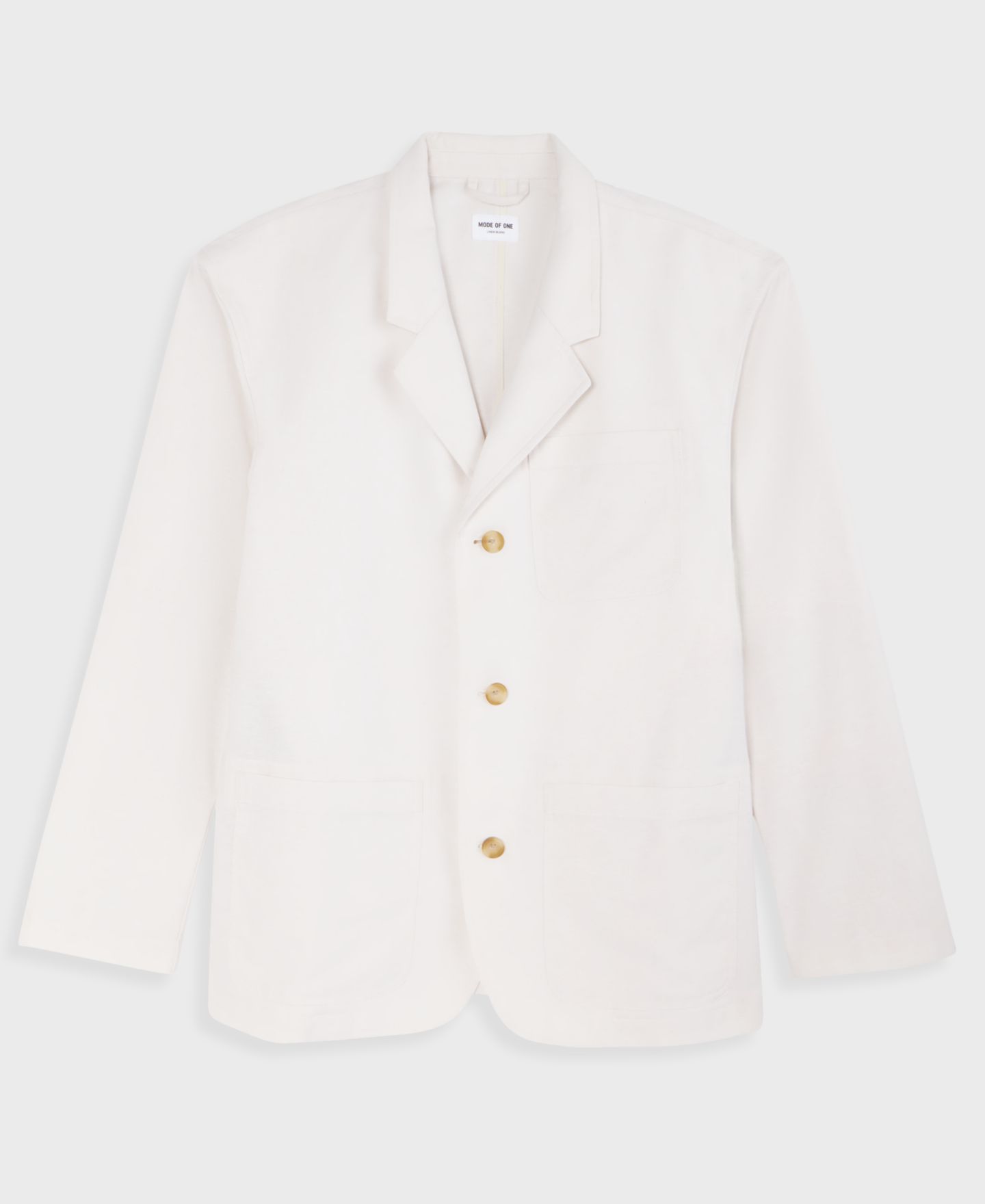 Мужской пиджак Mode of One Oxford Linen-Blend Blazer, цвет: Состаренный кремовый — фото 6