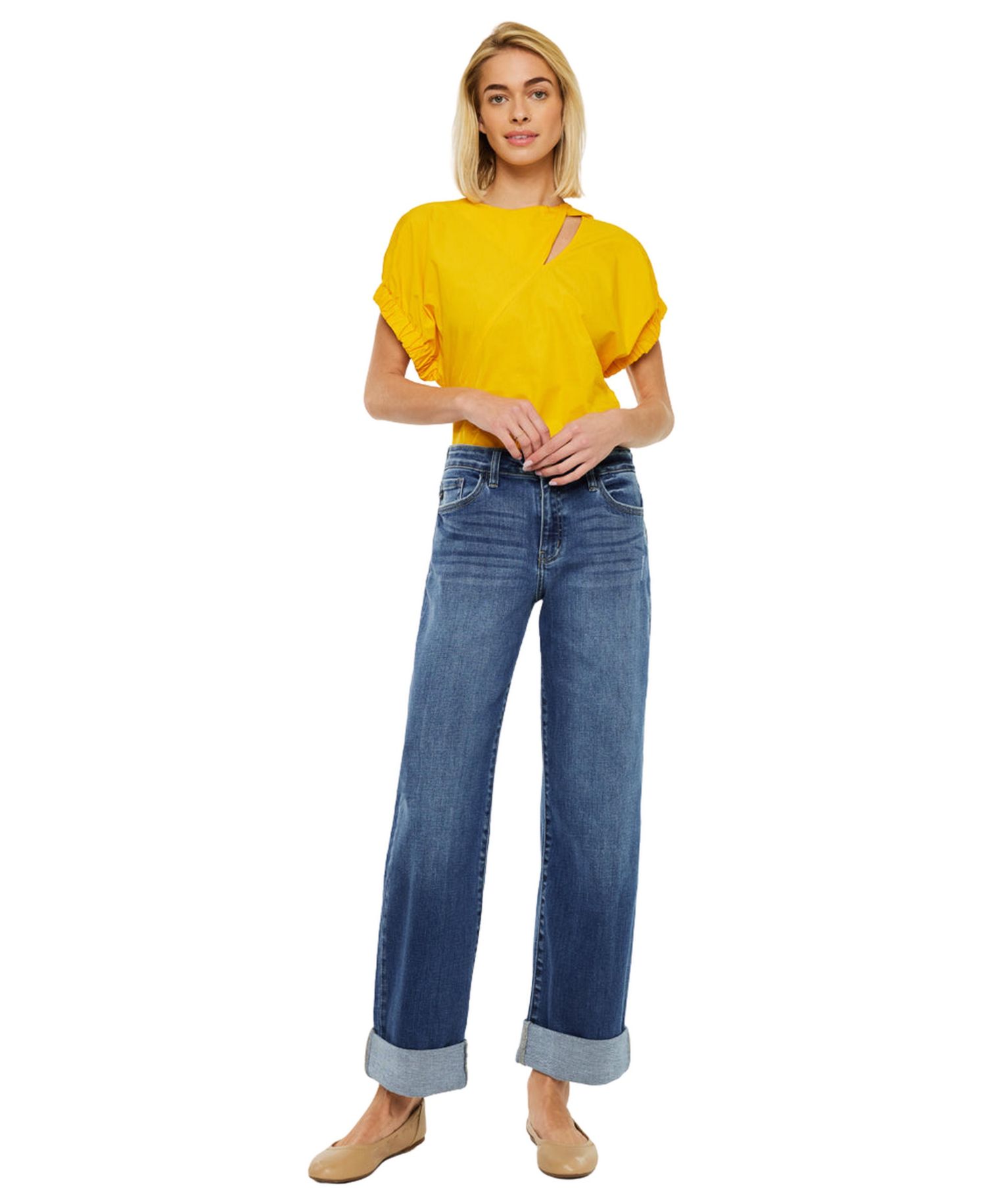 Women's Ivanna High Rise Wide Jeans