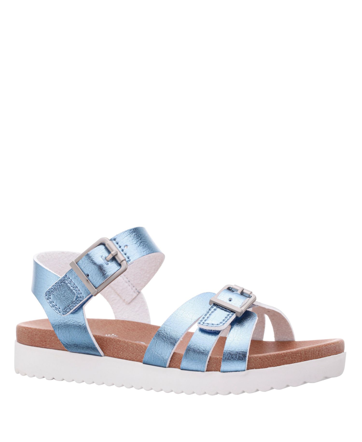 Lacey Big Girls Metallic Adjustable strap Sandals