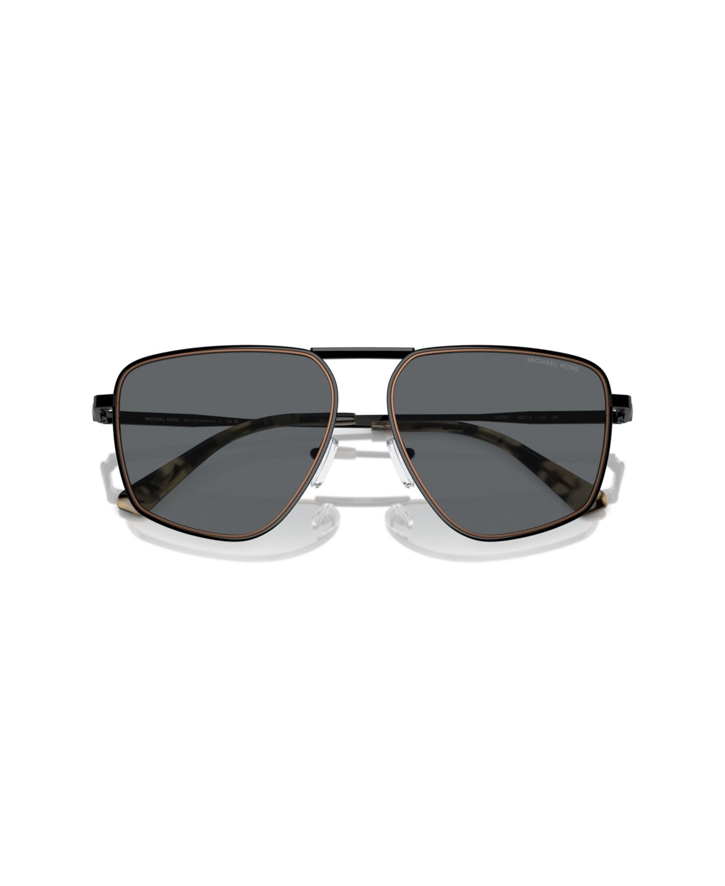 Мужские солнцезащитные очки Michael Kors Pilot Sunglasses, Silverton MK1153, цвет: Блестящий чёрный — фото 5