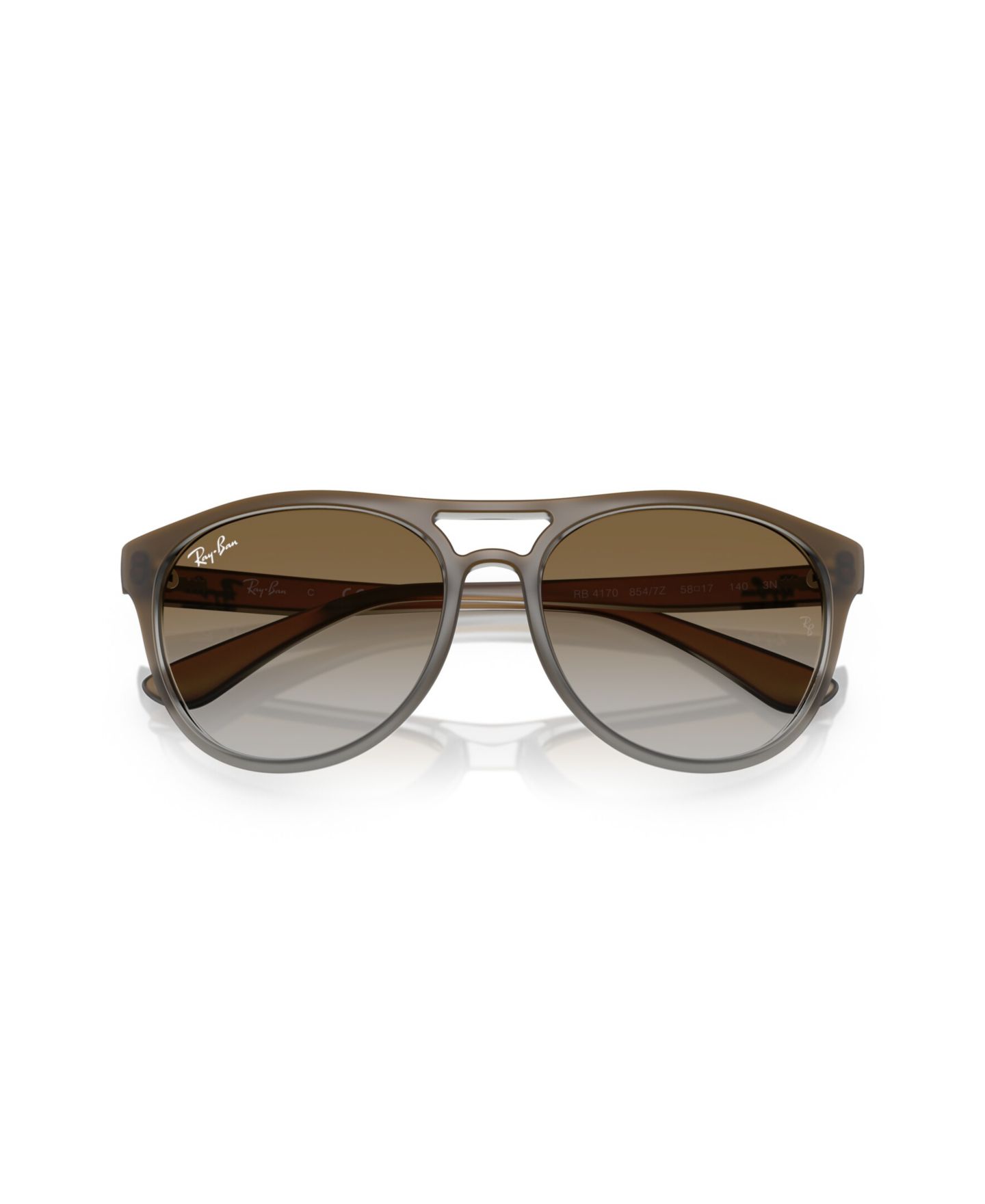 Мужские солнцезащитные очки Ray-Ban Pilot Sunglasses, Brad RB4170, цвет: Коричневый серый — фото 5