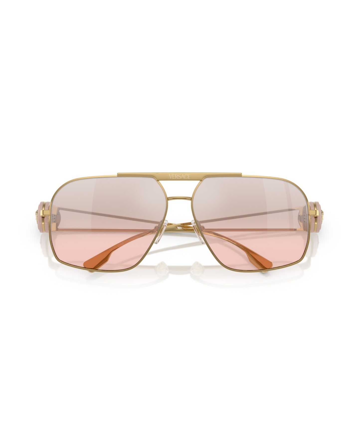 Мужские солнцезащитные очки Versace Geometric Sunglasses, VE2269, цвет: Золотой — фото 5