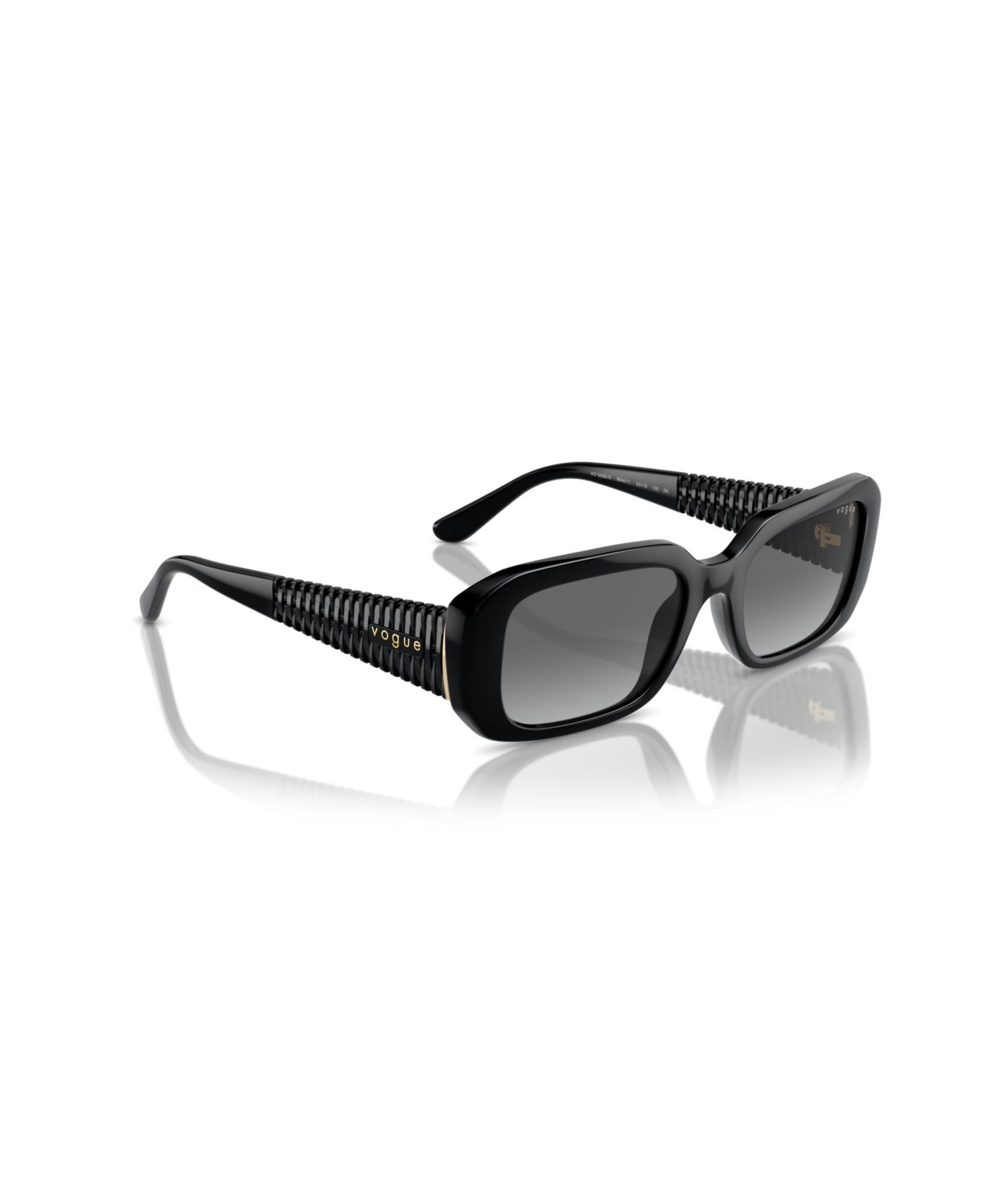 Женские солнцезащитные очки Vogue Eyewear Rectangle Sunglasses, VO5565S, цвет: Чёрный — фото 6