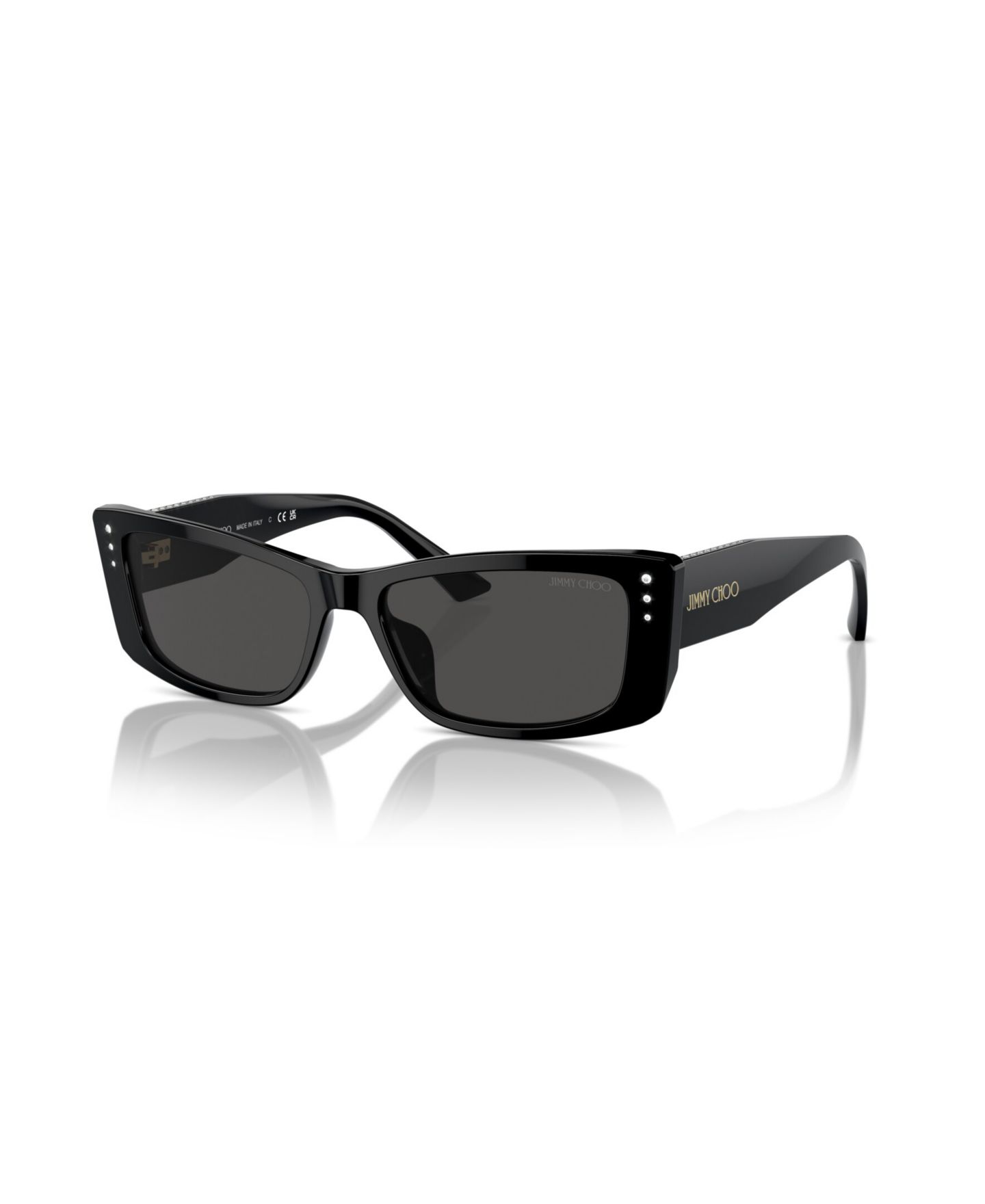 Женские солнцезащитные очки Jimmy Choo Rectangle Sunglasses, JC5002BU, цвет: Чёрный — фото 1