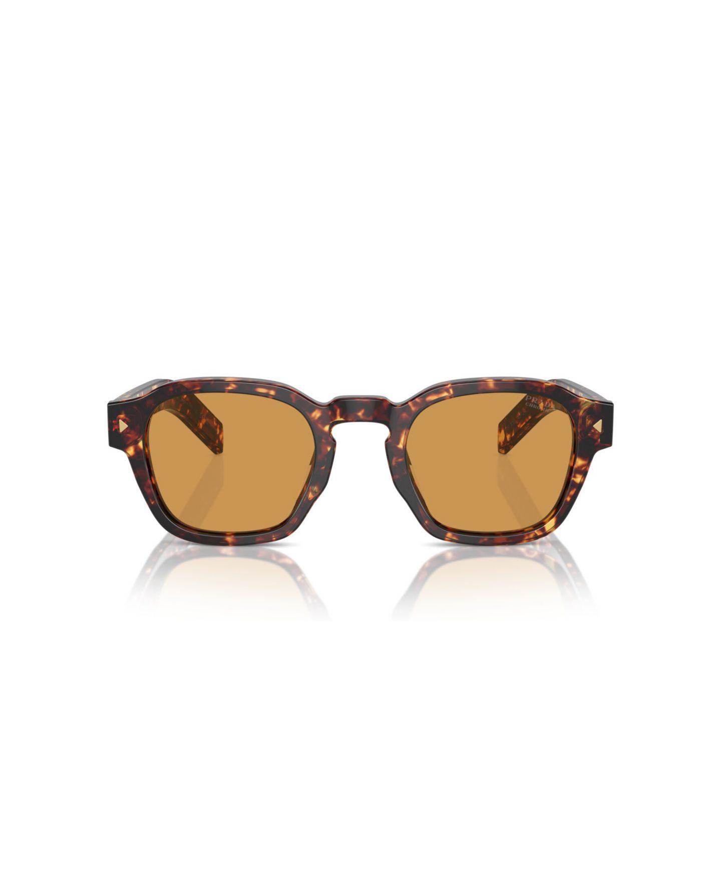 Мужские солнцезащитные очки PRADA Photochromic Round Sunglasses, PR A16S, цвет: Черепаховый — фото 2