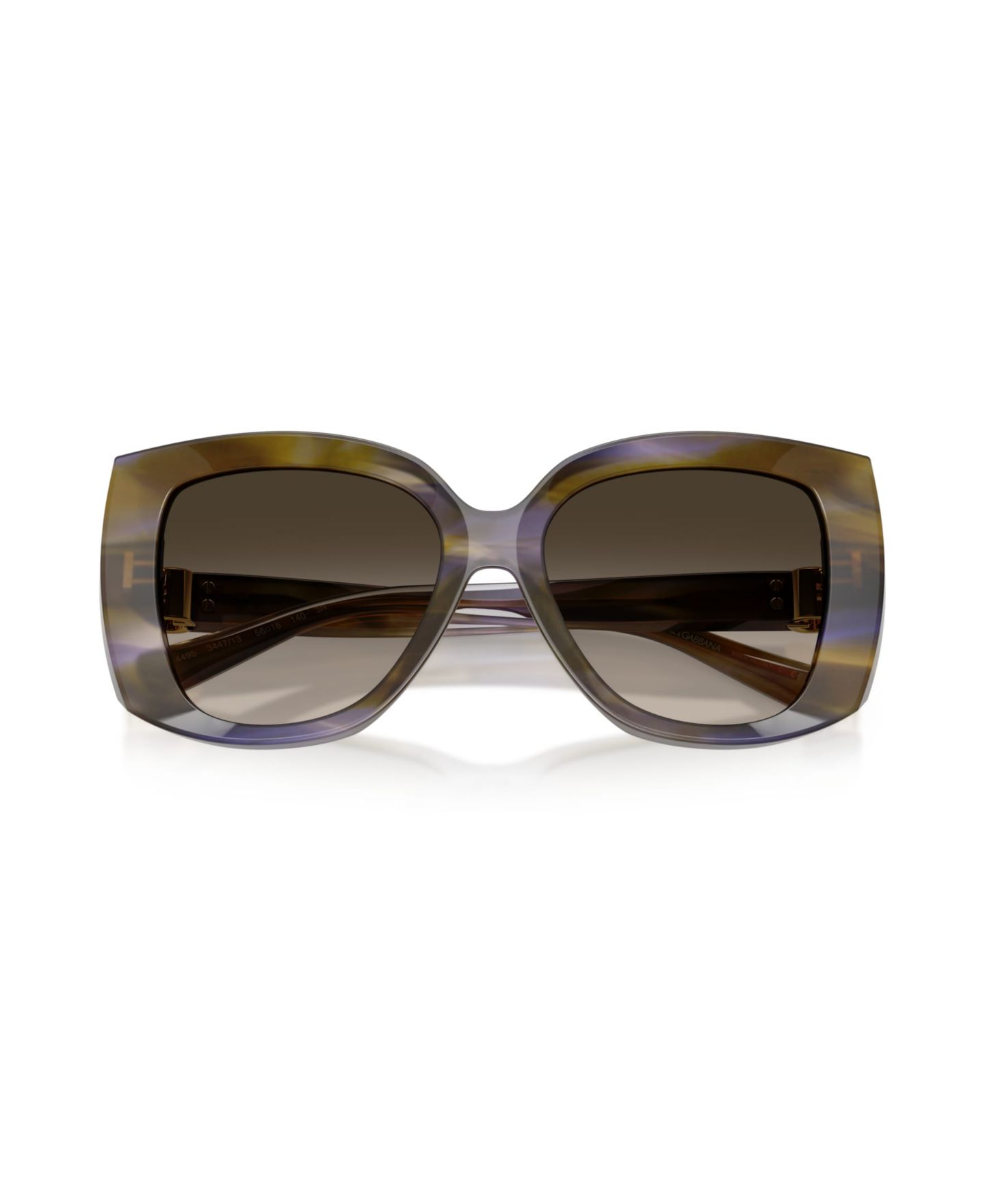Женские солнцезащитные очки Dolce&Gabbana Square Sunglasses, DG4495, цвет: Полосатый оливковый — фото 5