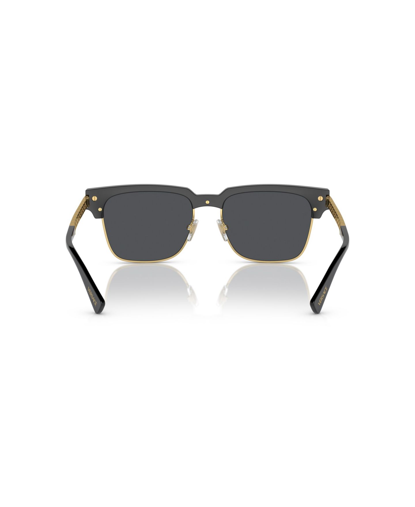 Мужские солнцезащитные очки Versace Rectangle Sunglasses, VE4447, цвет: Чёрный — фото 4
