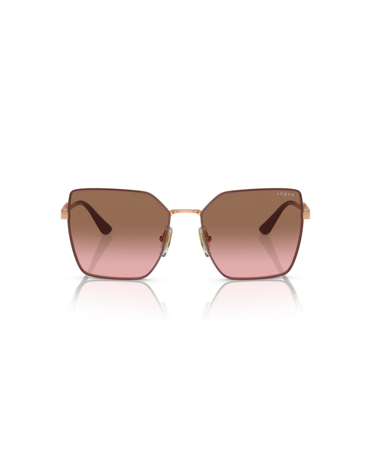 Женские солнцезащитные очки Vogue Eyewear Square Sunglasses, VO4284S, цвет: Бордовый / Золотой — фото 2