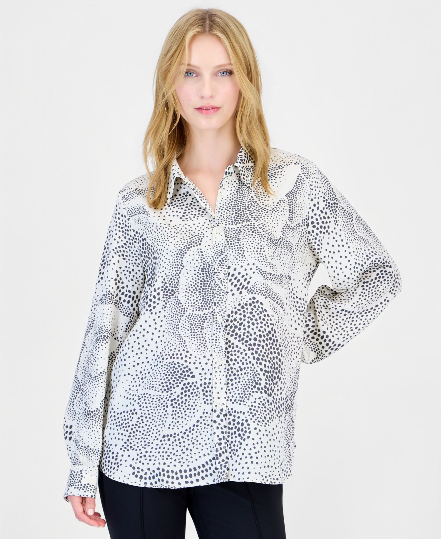 Women's EMMSPIGA Long-Sleeve Oversized Print Blouse