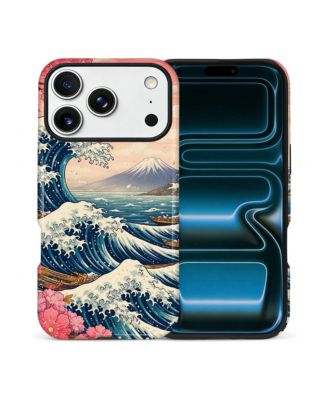 Case for iPhone 17 Pro, 2-in-1 Dual-Layer Shockproof Protection, The Great Wave Japanese Art Glossy Case