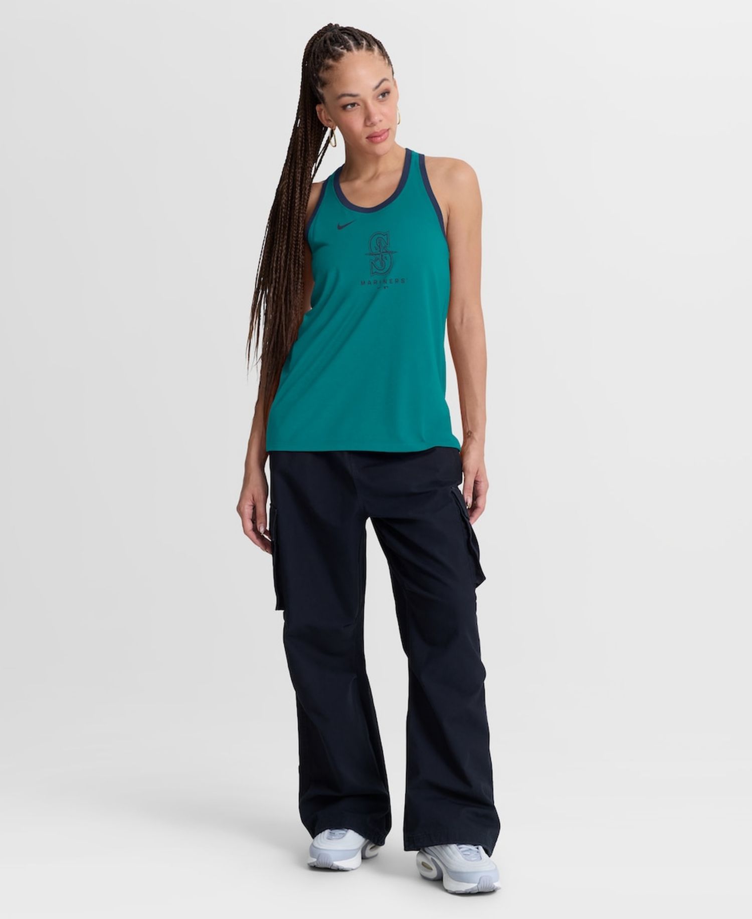 Women's Teal Seattle Mariners Tri-Blend Dri-FIT Racerback Tank Top