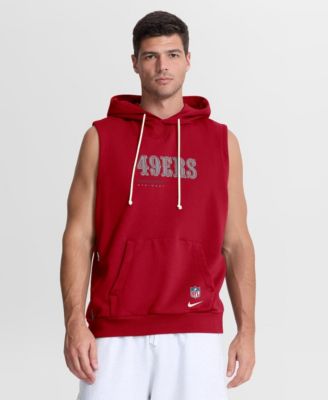 Men's Scarlet San Francisco 49ers Sideline Standard Issue Dri-FIT Sleeveless Hoodie