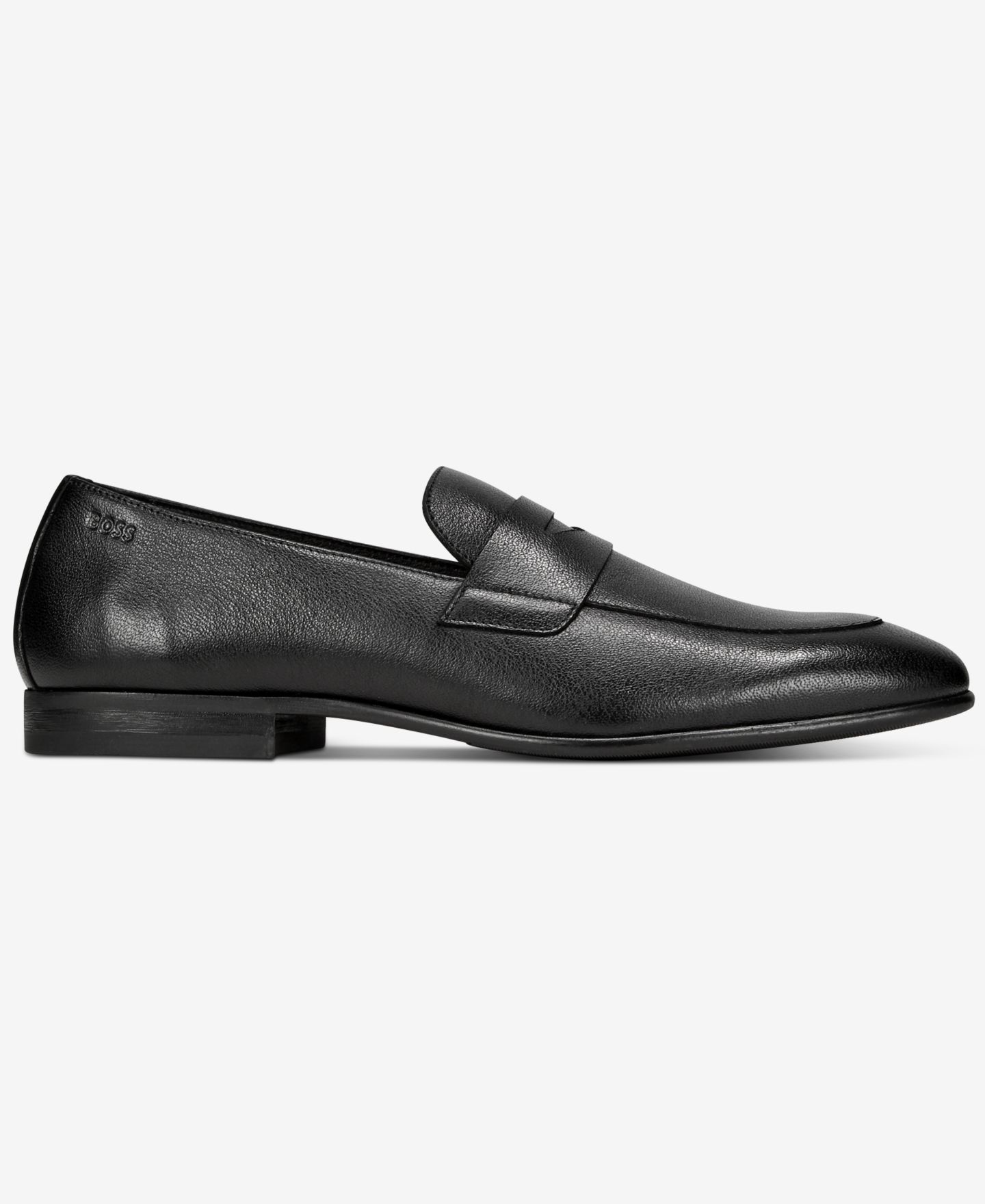Мужские туфли Hugo Boss Gavrie Leather Loafer, цвет: Чёрный — фото 2