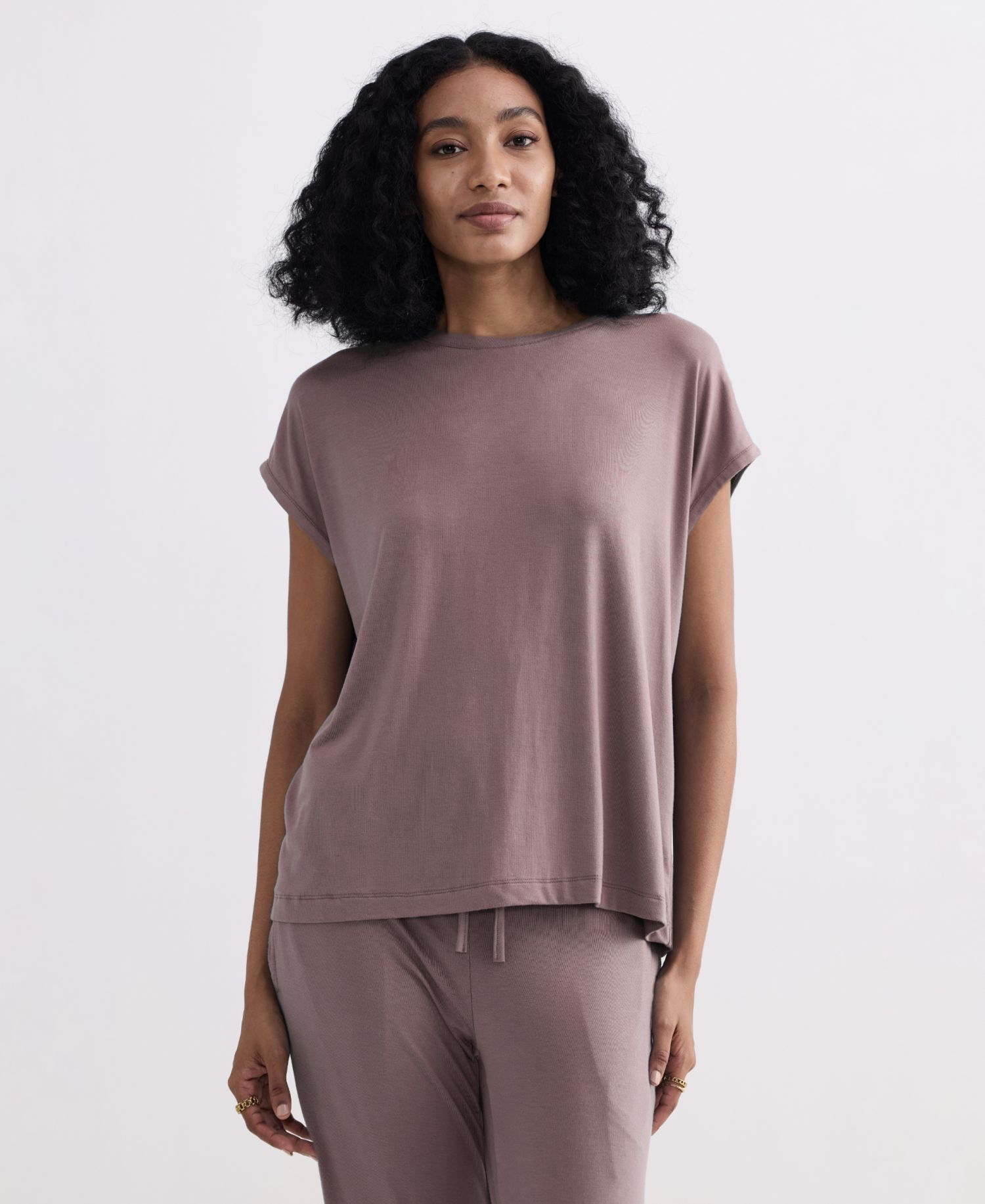 Women's Relaxed Tee in Dusty Rose