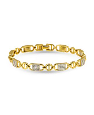 Pave Cubic Zirconia Lock Style Designer Inspired Bracelet 