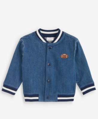 Baby Boys' 3M-24M Denim Varsity Jacket