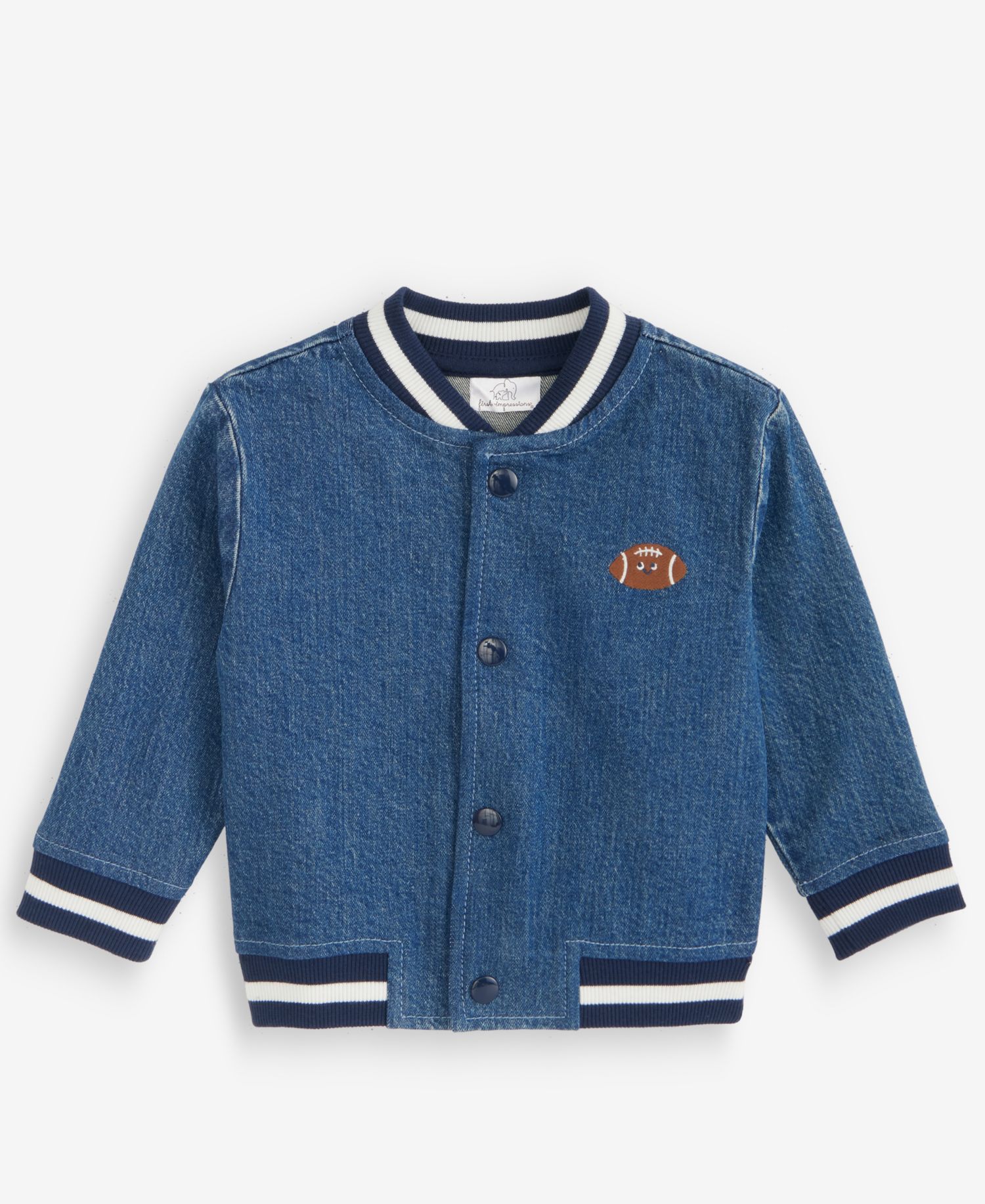 Baby Boys' 3M-24M Denim Varsity Jacket