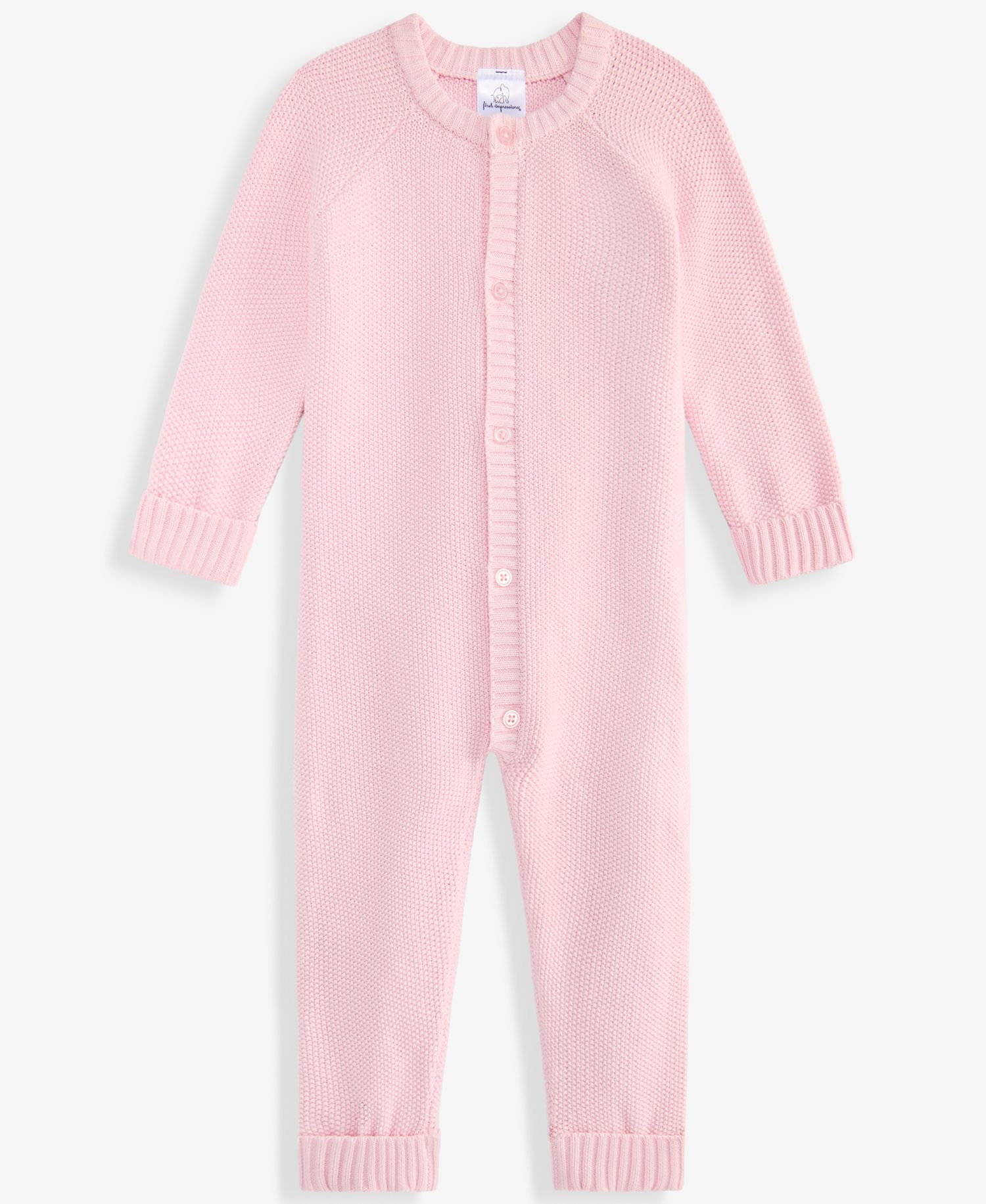 Baby Boys' or Baby Girls' Cotton Long-Sleeve Sweater Romper