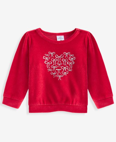 Детский велюровый топ First Impressions Mix & Match с бантами и сердечками, 3M-24M