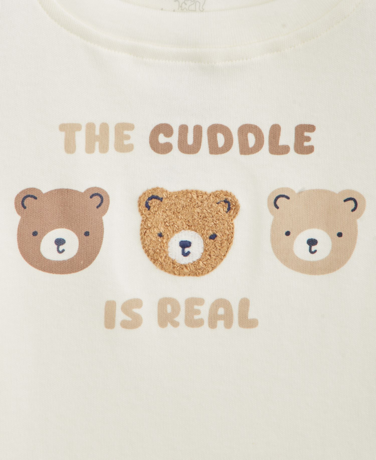 Baby Boys' 3M-24M Mix & Match Long-Sleeve The Cuddle Is Real Bear T-Shirt
