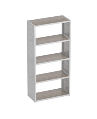 5-Shelf Heavy-Duty Adjustable Garage Storage Shelving with Side Pegboards, White (35 in. W x 71.1 in. H x 15.7 in. D