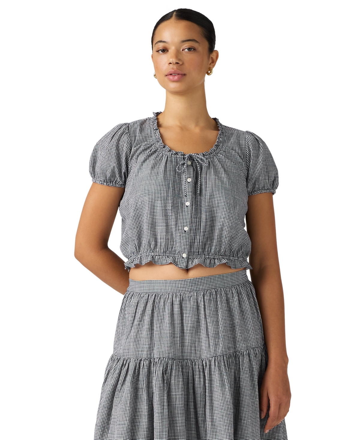 Levi's Plus Chiara Front Button Short-Sleeve Blouse
