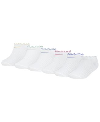 Girls' 4-7 Lettuce Welt No-Show Socks, 6-Pack
