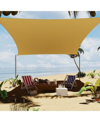 12 x 16 Feet Rectangle Sun Shade Sail, UV Block Outdoor Canopy for Patio, Deck, Garden and Backyard