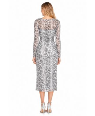 long sleeve lace dress macy's Coast Women's Long Sleeve Lace Midi Dress