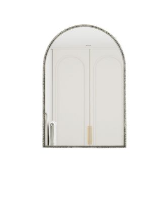 Modern Elegant Arch Wall Mirror Multipurpose Wall Mounted Vanity Mirror Aesthetic Decorative Mirror for Bathroom Living Room Bedroom Entryway