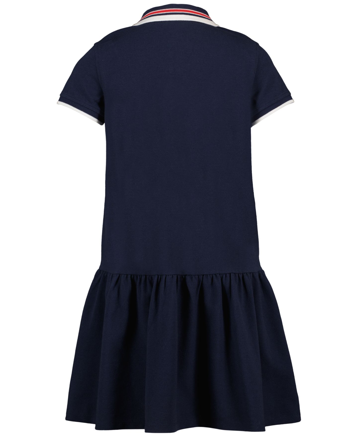 Платье Tommy Hilfiger Short-Sleeve Polo Dress для девочек, цвет: Тёмно-синий — фото 6