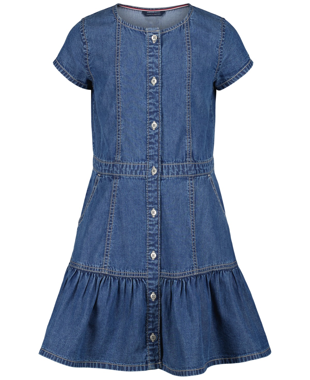 Платья Tommy Hilfiger Girls' 4-16 Denim Short-Sleeve Dress — фото 1