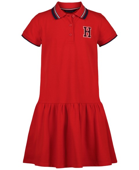 Платья Tommy Hilfiger Girls' 7-16 Embroidered Short-Sleeve Polo Dress