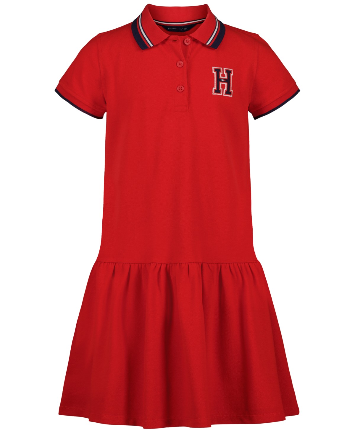 Платья Tommy Hilfiger Girls' 7-16 Embroidered Short-Sleeve Polo Dress — фото 1