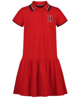 tommy hilfiger polo shirt dress Open Placket Stripe flattering drape) styled as a dress in comfortable Tommy Hilfiger Women's Classic Fit