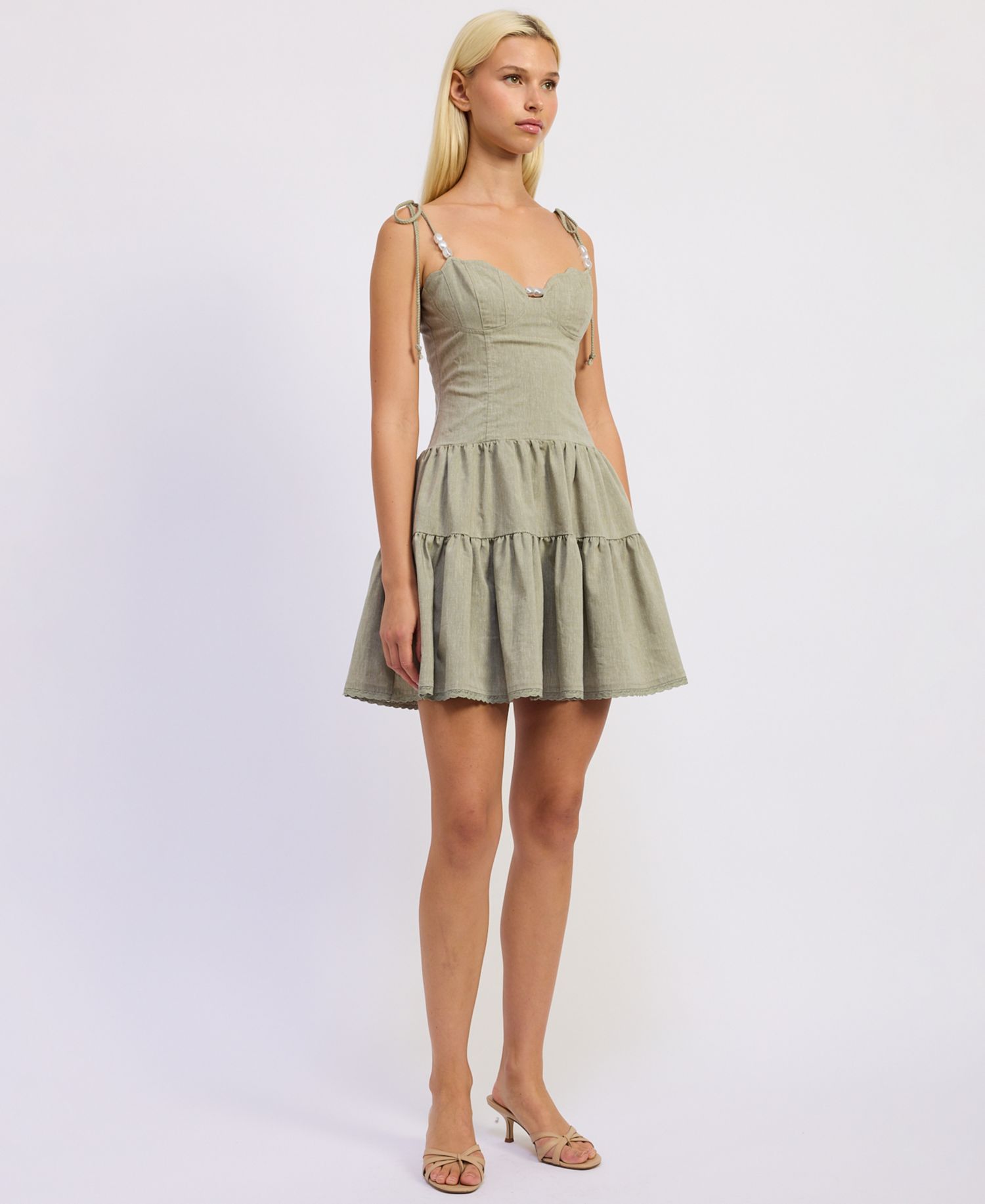 Women's Adele Sleeveless Sweetheart Neck Mini Dress