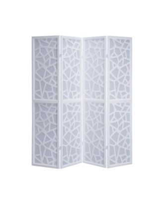 4-Panel Folding Room Divider Screen for Indoor Space Separation and Privacy Partition Use