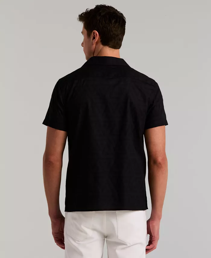Men's Jacquard Novelty Camp Shirt - thumbnail 4