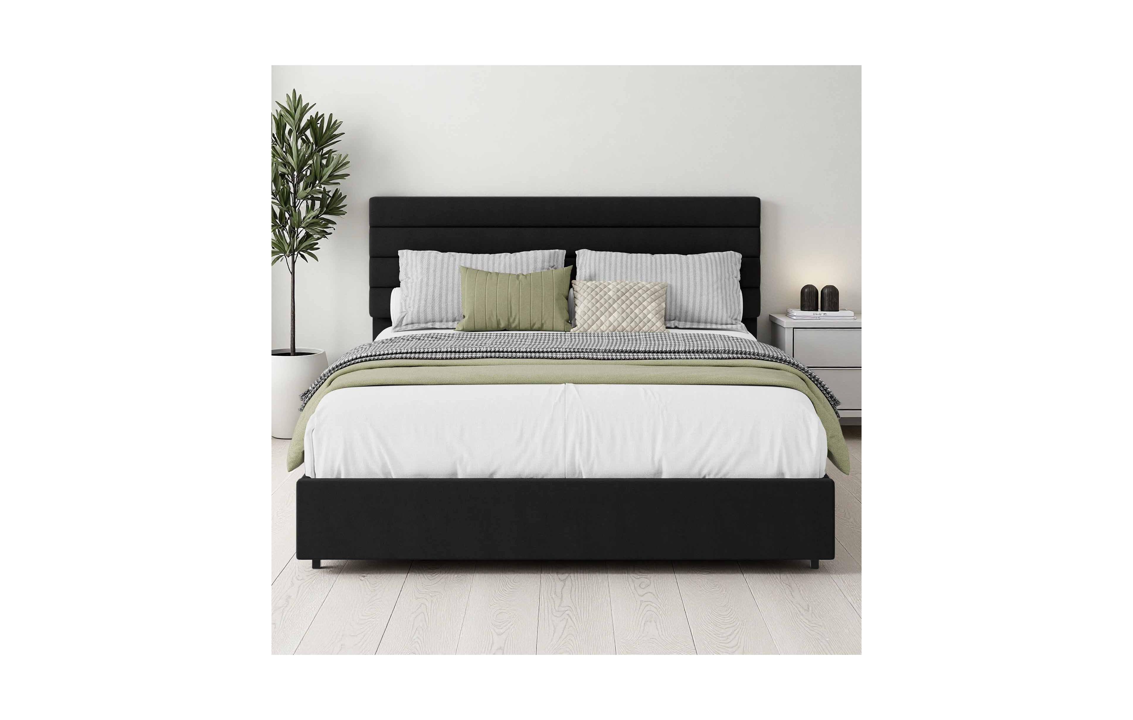 Velvet Bed Frame, Platform with 4 Drawers Tufted Headboard, Upholstered Bed, No Box Spring Needed
