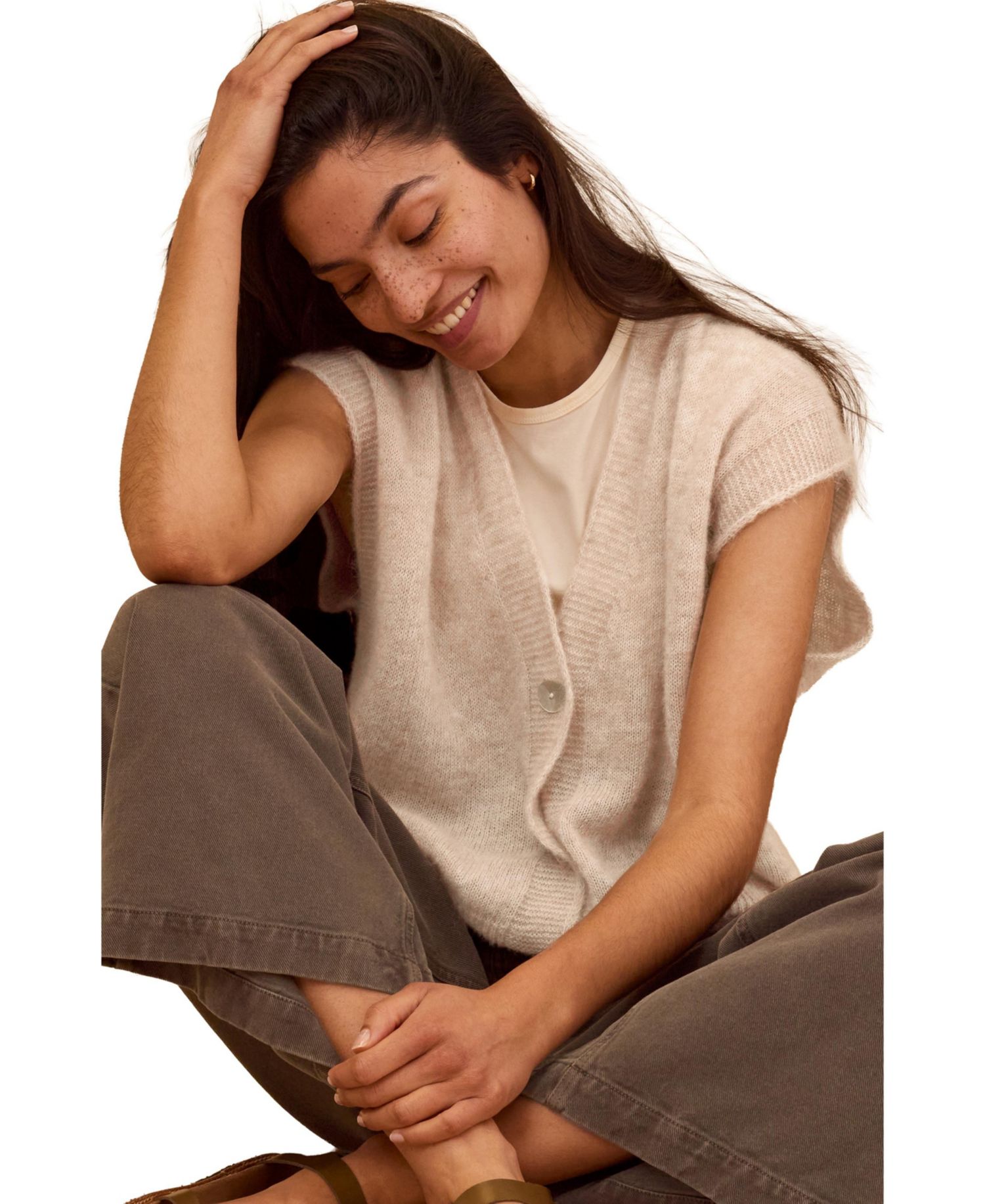 Women's Grown On Button Up Sleeve Cardigan