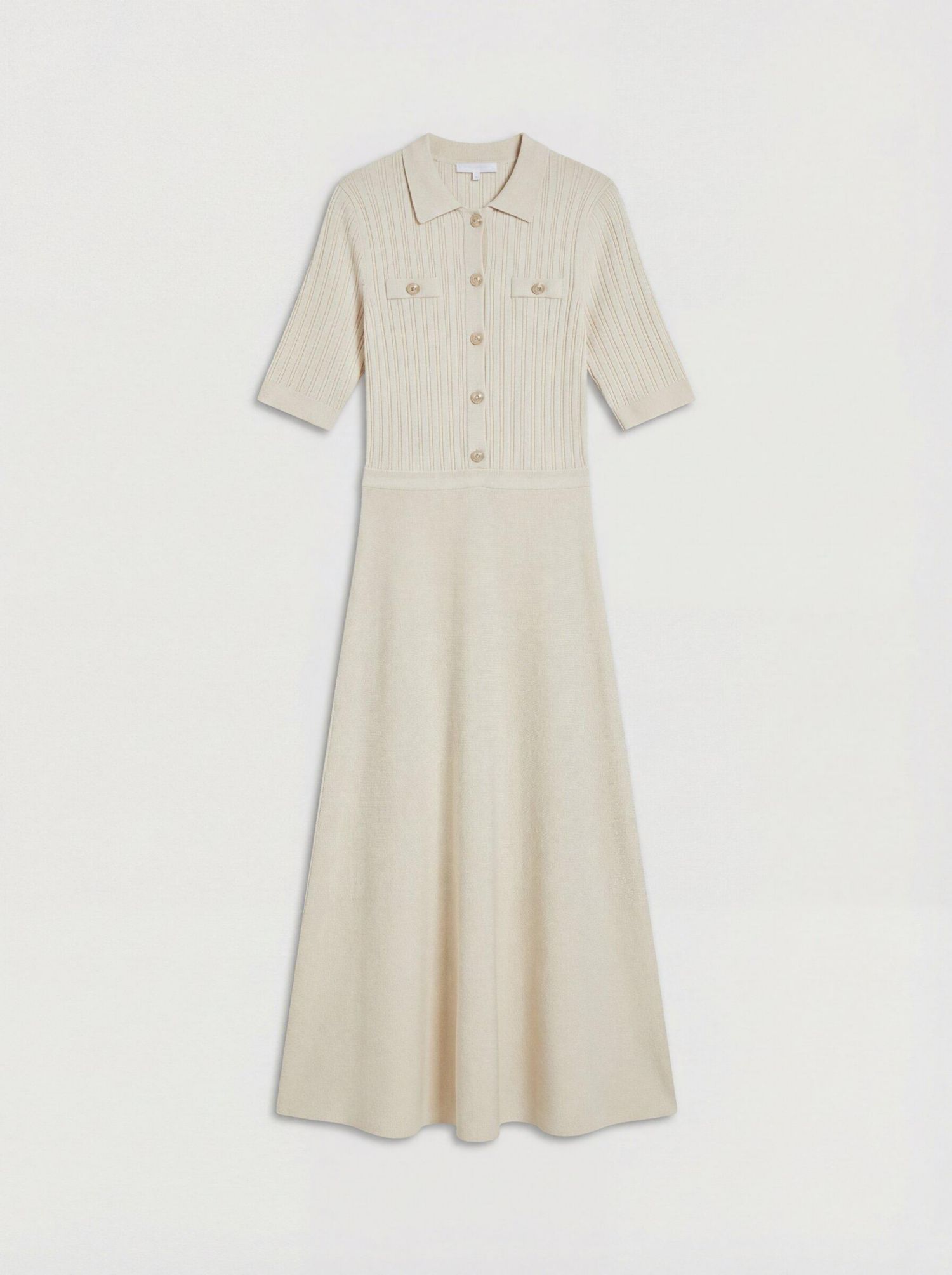 Women's Rib Knit Military Trim Maxi Dress