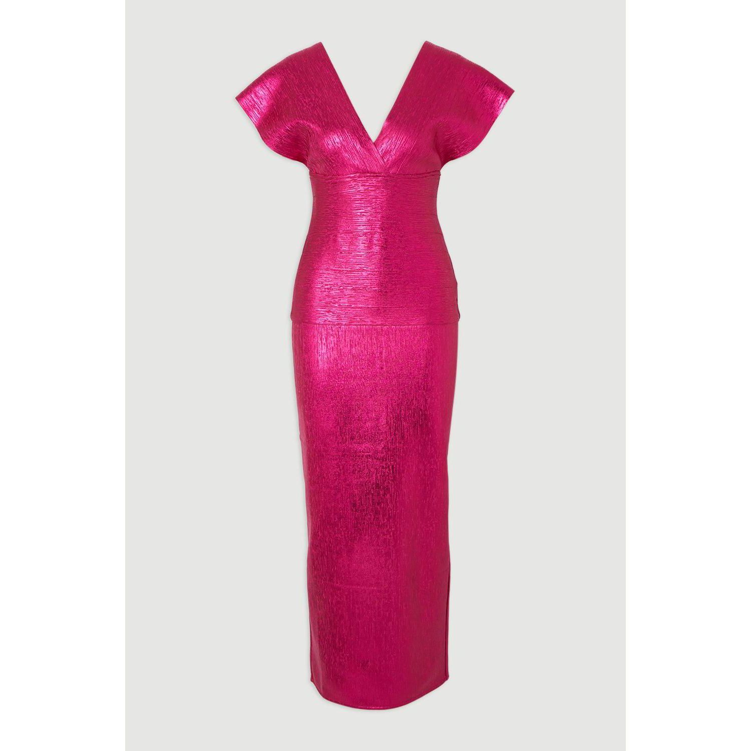 Women's Deep V-Neck Angel Sleeve Maxi Dress