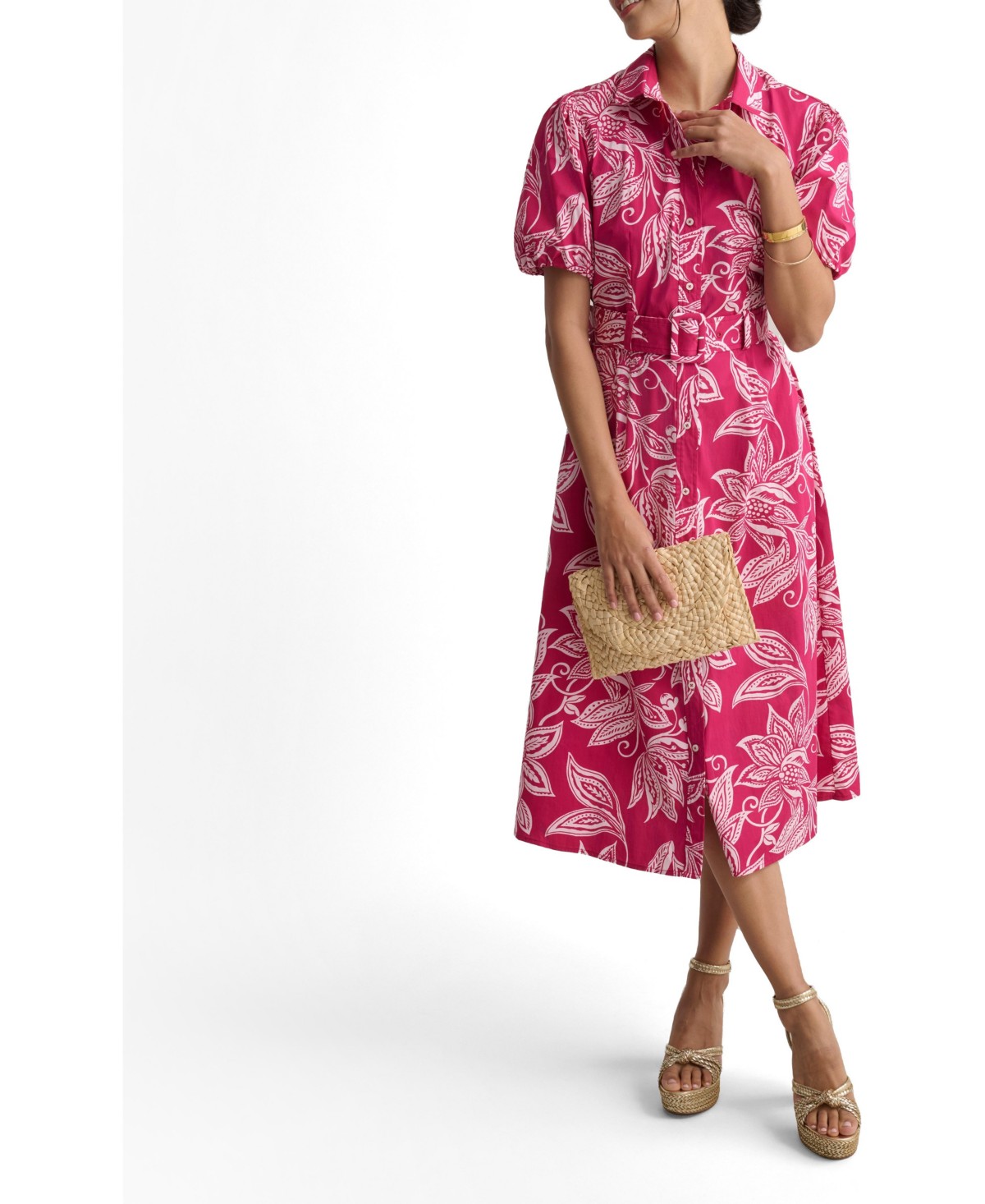 Женские платья UNTUCKit Women's Stretch Cotton Jackie Midi Shirt Dress — фото 1