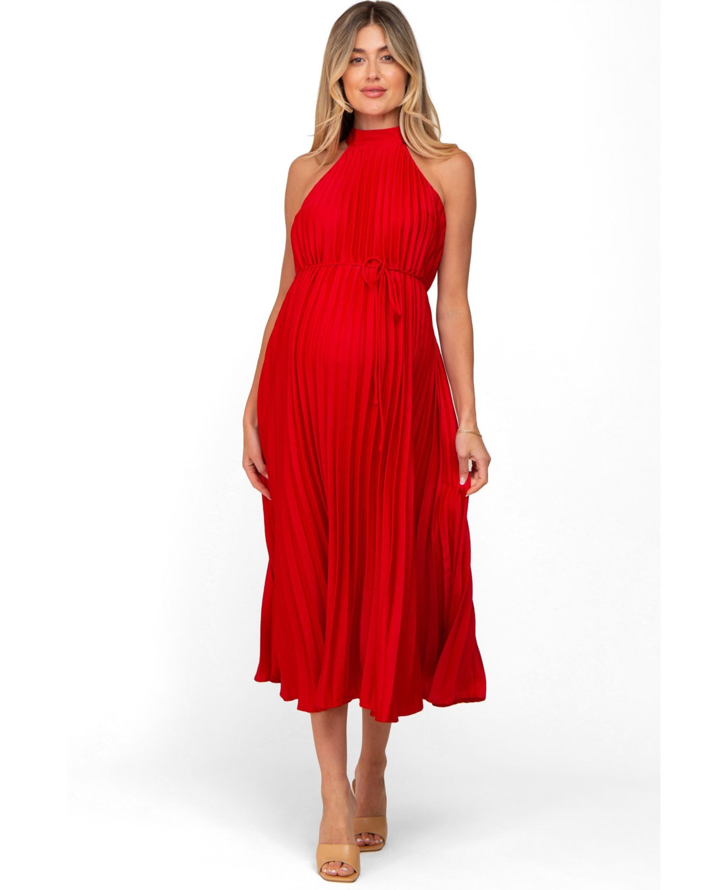 Women's Pleated Halter Dress