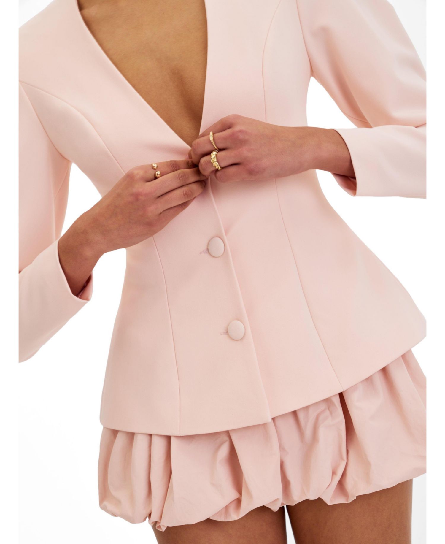 Women's Savannah Tulip Pink Peplum Blazer