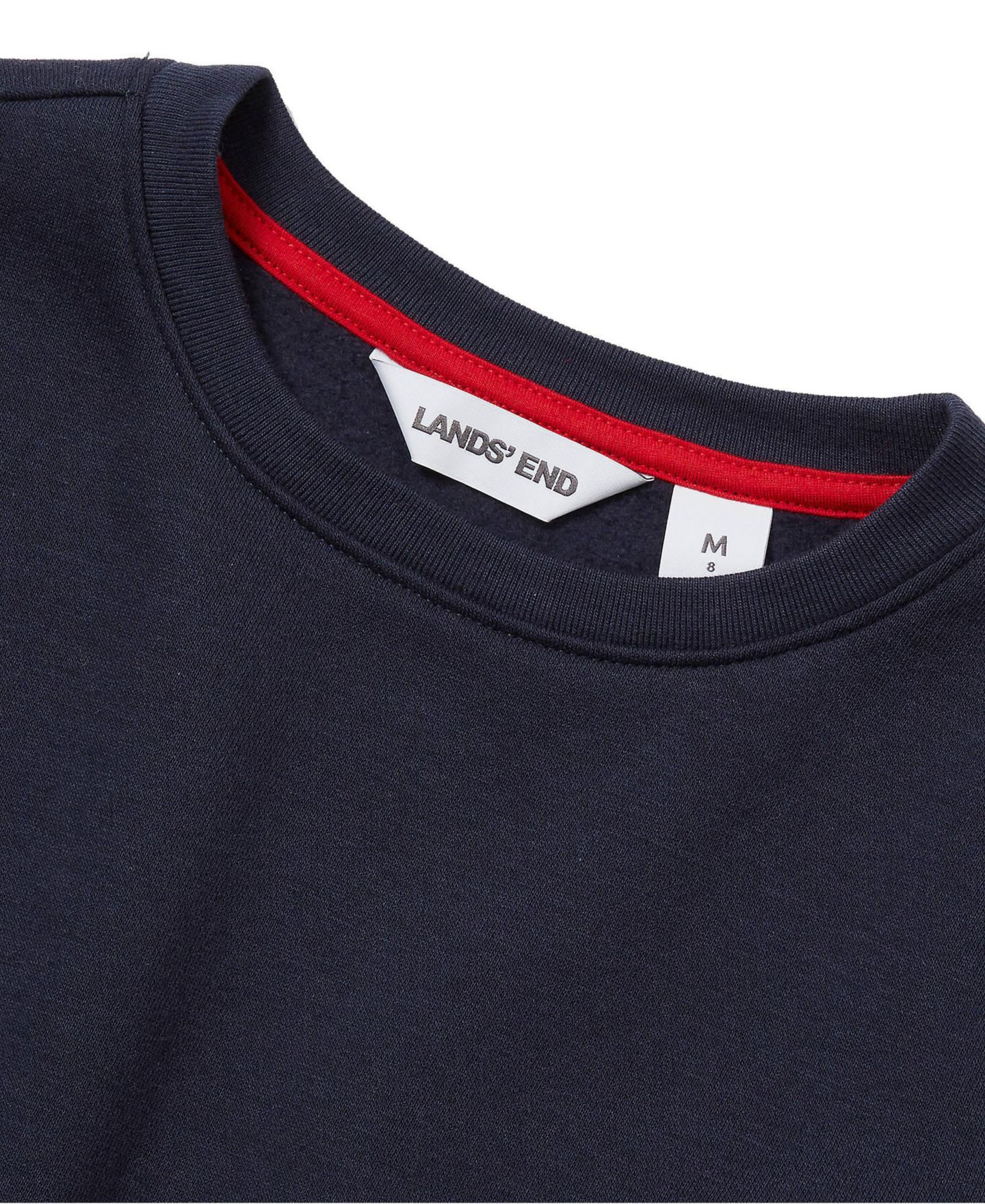 Толстовка Lands' End Fleece Crewneck для девочек, цвет: Тёмно-синий — фото 3