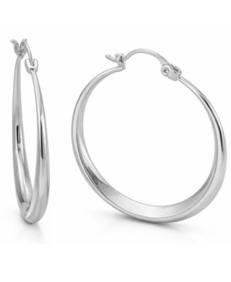 18K Gold Plated or Silver Plated Hoop Earring