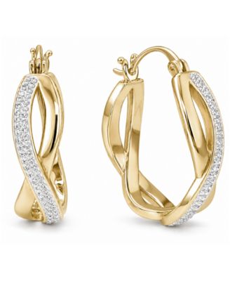Crystal Infinity Hoop Earrings